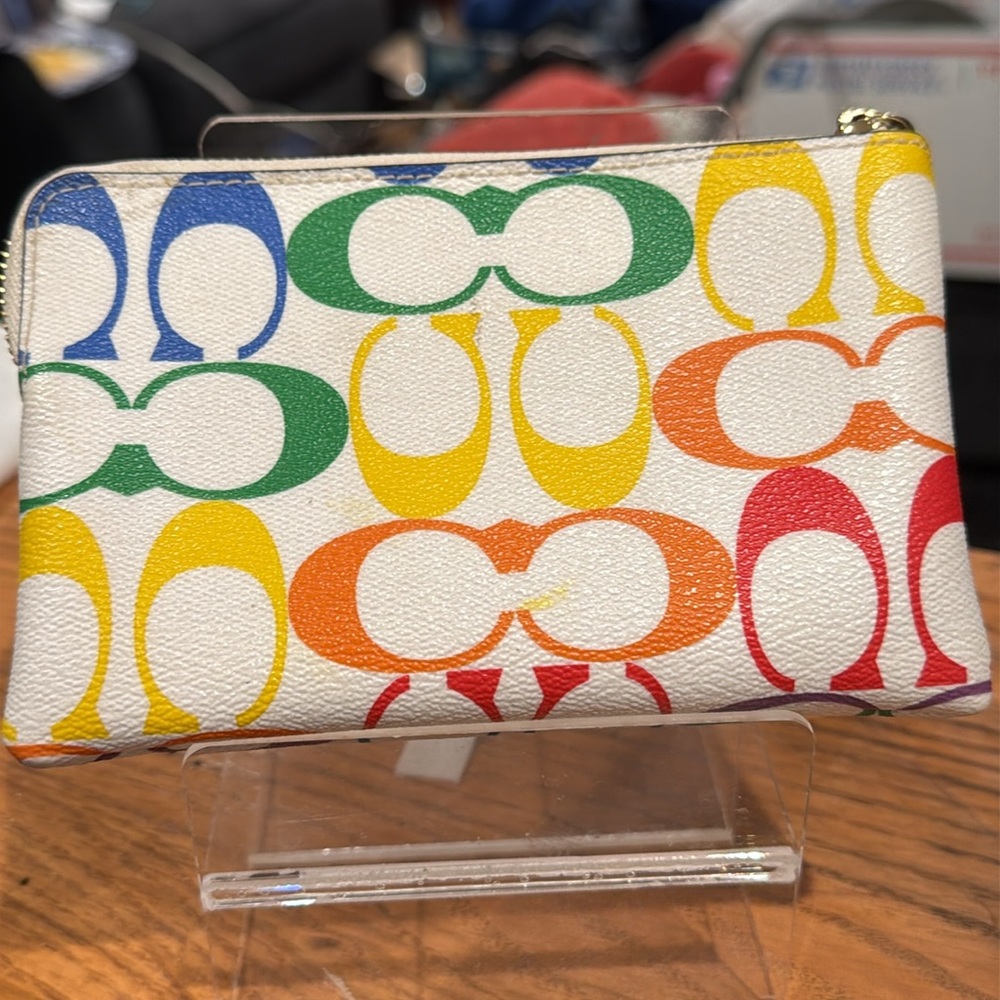 Coach Signature Rainbow Wristlet (Style #3289)(Pride Collection)(EUC) - Picture 2 of 11